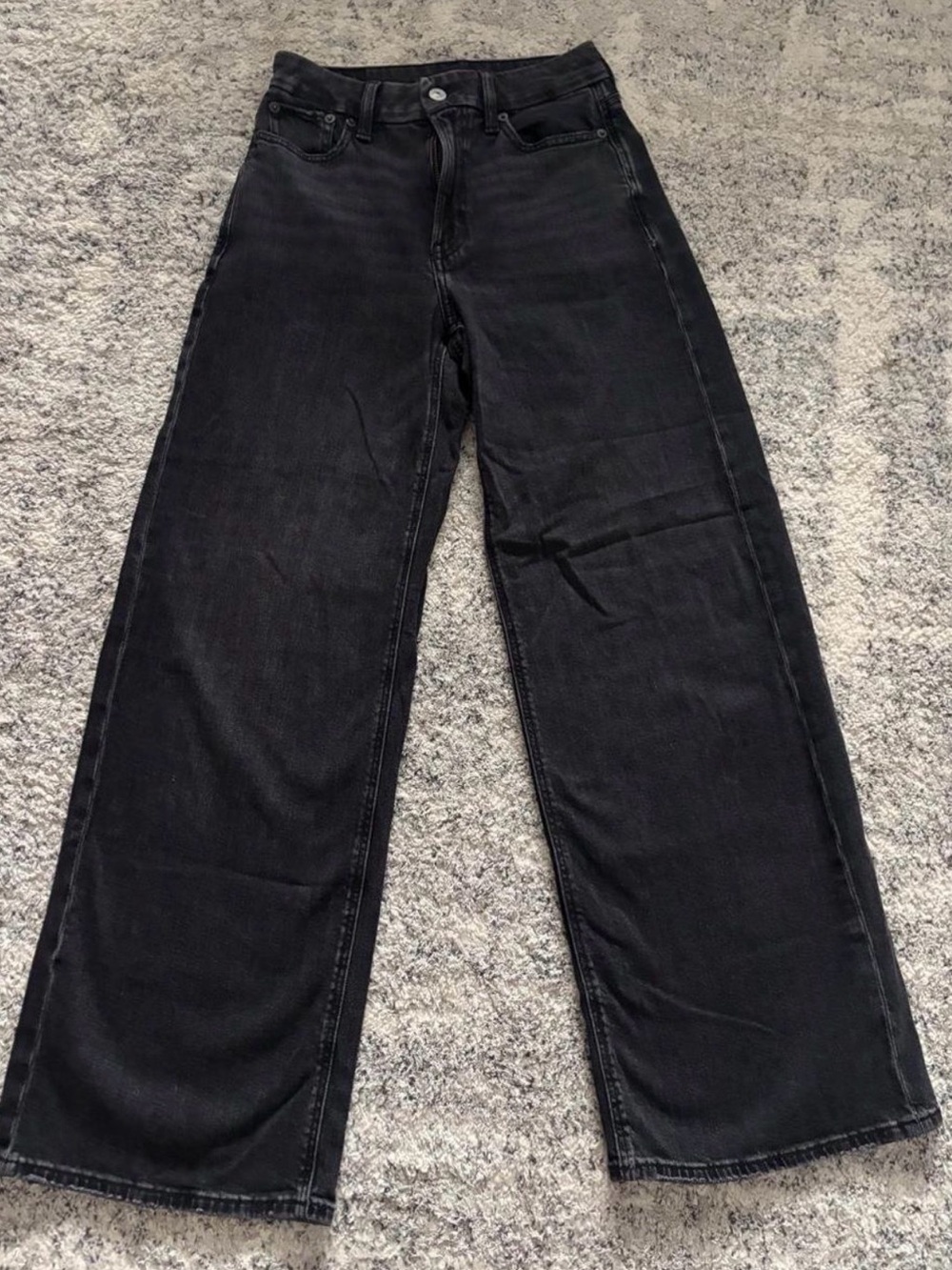 American Eagle Outfitters Black Wide-Leg Jeans